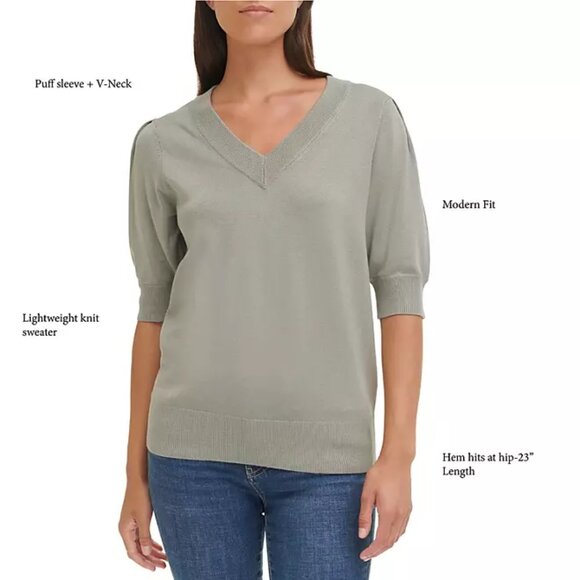 Ladies Puff Sleeve Sweater - Picture 2 of 5